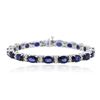 Image 1 : 14KT White Gold 16.15 ctw Sapphire and Diamond Bracelet