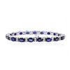 Image 2 : 14KT White Gold 16.15 ctw Sapphire and Diamond Bracelet