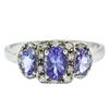 Image 1 : 14KT White Gold 0.99 ctw Tanzanite and Tanzanite Ring