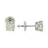 Image 2 : 14KT White Gold 0.98 ctw Diamond Solitaire Earrings
