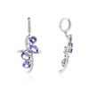 Image 2 : 14KT White Gold 11.81 ctw Tanzanite and Diamond Earrings