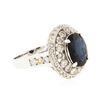 Image 3 : 14KT White Gold 3.57 ctw Sapphire and Diamond Ring