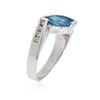 Image 3 : 14KT White Gold 1.50 ctw Aquamarine and Diamond Ring