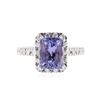 Image 1 : 14KT White Gold 2.05 ctw Tanzanite and Diamond Ring