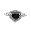 Image 1 : 14KT White Gold 3.07 ctw Black Diamond Ring