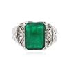 Image 1 : 14KT White Gold 5.26 ctw Emerald and Diamond Ring