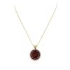 Image 3 : 14KT Yellow Gold 11.30 ctw Ruby and Diamond Pendant With Chain