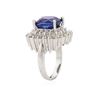 Image 3 : 14KT White Gold GIA Certified 8.39 ctw Tanzanite and Diamond Ring