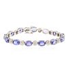 Image 1 : 14KT White Gold 17.16 ctw Tanzanite and Diamond Bracelet