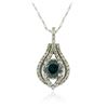 Image 1 : 14KT White Gold 1.41 ctw Fancy Blue Diamond Pendant With Chain