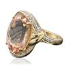 Image 2 : 14KT Yellow Gold 8.95 ctw Morganite and Diamond Ring