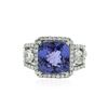 Image 1 : 14KT White Gold 4.95 ctw Tanzanite and Diamond Ring