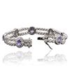 Image 3 : 14KT White Gold 5.81 ctw Tanzanite and Diamond Bracelet