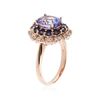 Image 3 : 14KT Rose Gold 2.90 ctw Tanzanite, Sapphire and Diamond Ring