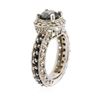 Image 3 : 14KT White Gold 1.35 ctw Black Diamond Ring