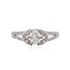 Image 1 : 14KT White Gold 0.85 ctw Diamond Ring