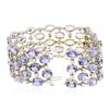 Image 3 : 14KT White Gold 48.00 ctw Tanzanite and Diamond Bracelet