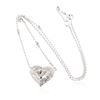 Image 1 : 18KT White Gold 3.61 ctw Diamond Heart Necklace