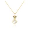 Image 2 : 18KT Yellow Gold 0.54 ctw Diamond Pendant With Chain
