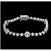 Image 1 : 14KT White Gold 2.23 ctw Diamond Bracelet