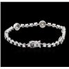 Image 2 : 14KT White Gold 2.23 ctw Diamond Bracelet