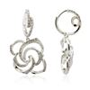 Image 2 : 14KT White Gold 0.99 ctw Diamond Earrings