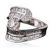 Image 3 : 18KT White Gold 2.56 ctw Diamond Ring