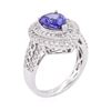 Image 3 : 14KT White Gold 1.56 ctw Tanzanite and Diamond Ring