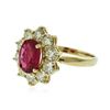 Image 2 : 14KT Yellow Gold 3.55 ctw Ruby and Diamond Ring