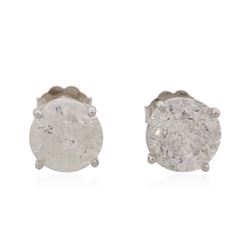 14KT White Gold 4.39 ctw Diamond Stud Earrings