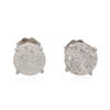 Image 1 : 14KT White Gold 4.39 ctw Diamond Stud Earrings