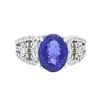 Image 1 : 14KT White Gold 4.10 ctw Tanzanite and Diamond Ring