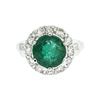 Image 1 : 14KT White Gold 2.37 ctw Emerald and Diamond Ring