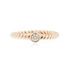 Image 1 : 14KT Rose Gold 0.09 ctw Diamond Ring