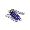 Image 1 : 14KT White Gold 2.87 ctw Tanzanite and Diamond Ring