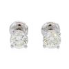Image 1 : 14KT White Gold 1.19 ctw Diamond Solitaire Earrings