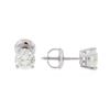 Image 2 : 14KT White Gold 1.19 ctw Diamond Solitaire Earrings