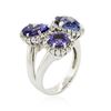 Image 3 : 14KT White Gold 6.35 ctw Tanzanite and Diamond Ring