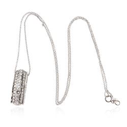 14KT White Gold 0.82 ctw Diamond Pendant With Chain