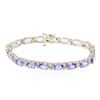 Image 1 : 14KT White Gold 14.06 ctw Tanzanite and Diamond Bracelet