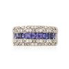 Image 1 : 14KT White Gold 1.53 ctw Tanzanite and Diamond Ring