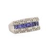 Image 2 : 14KT White Gold 1.53 ctw Tanzanite and Diamond Ring