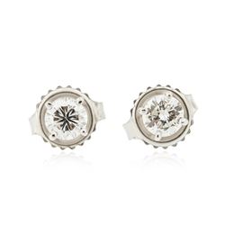 14KT White Gold 0.56 ctw Diamond Stud Earrings