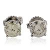 Image 1 : 14KT White Gold 1.87 ctw Diamond Stud Earrings