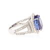 Image 3 : 18KT White Gold 7.20 ctw Tanzanite and Diamond Ring