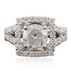 Image 1 : 18KT White Gold 2.55 ctw Diamond Ring