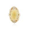 Image 1 : 14KT Yellow Gold 4.90 ctw Opal and Diamond Ring