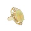 Image 2 : 14KT Yellow Gold 4.90 ctw Opal and Diamond Ring