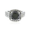 Image 1 : 14KT White Gold 5.59 ctw Black Diamond Ring