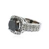 Image 2 : 14KT White Gold 5.59 ctw Black Diamond Ring